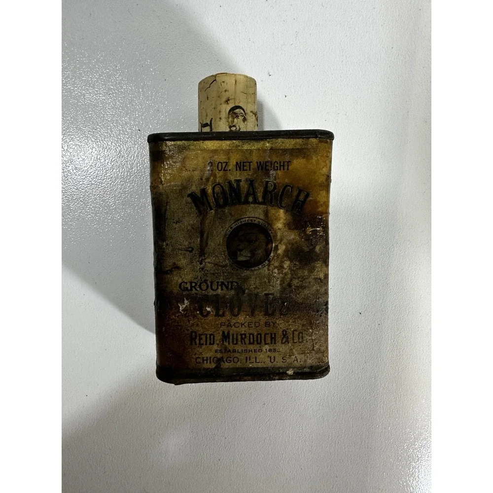 Vintage Monarch Ground Cloves Spice‎ Tin, Reid Murdoch Co. Chicago,  Est.  1859
